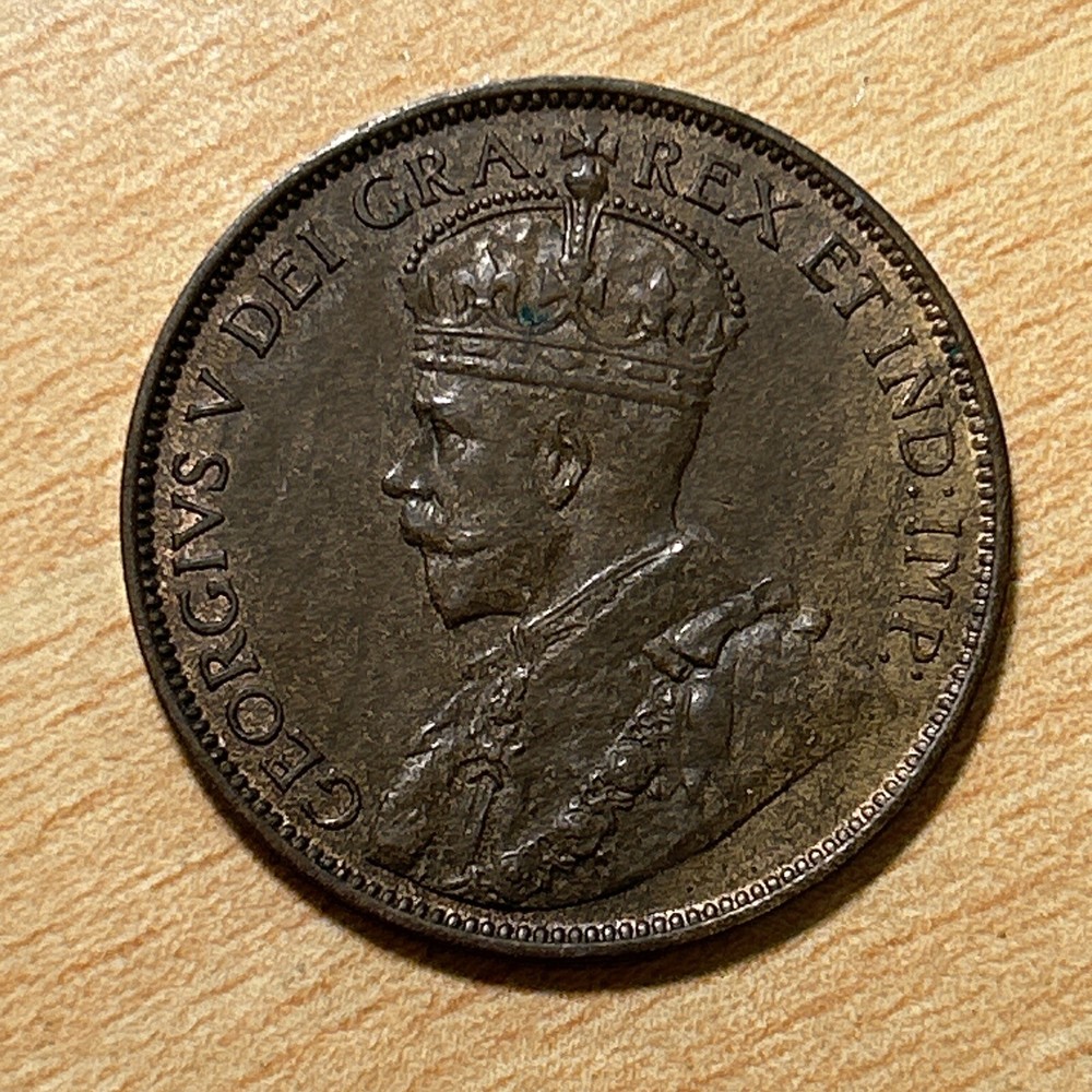 1912 Canada Large Cent George V AU