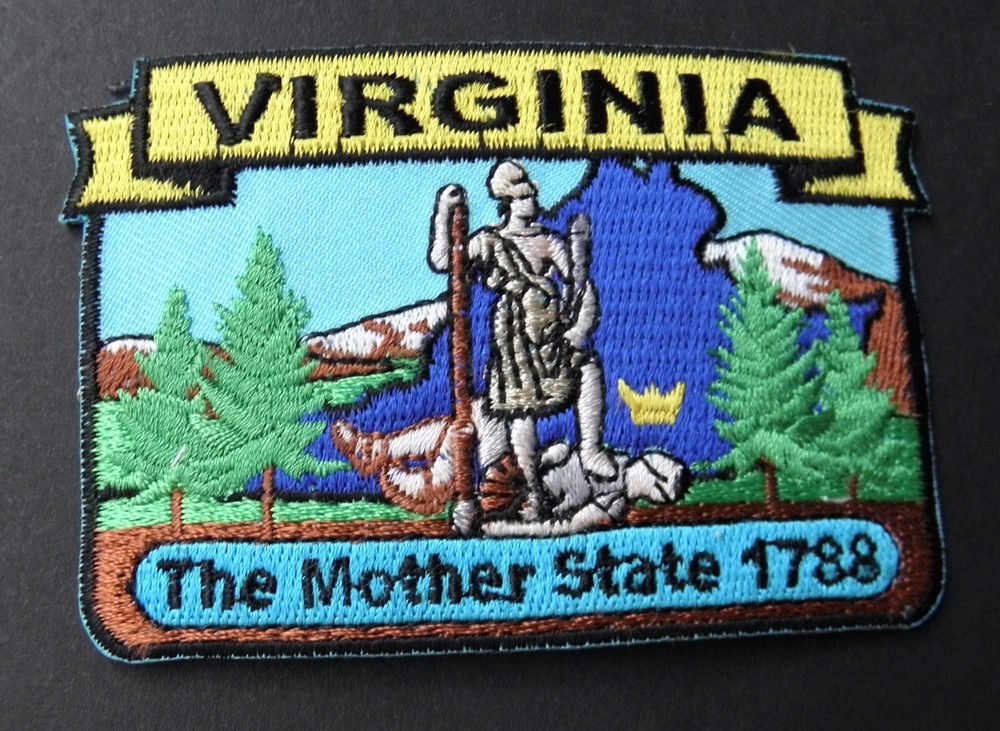 VIRGINIA EMBROIDERED MAP PATCH US STATE 3 INCHES