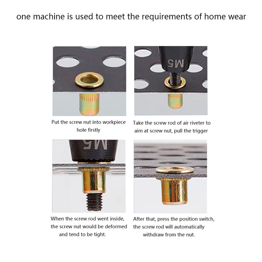 Pneumatic Riveting Pull Nuts Automatic Air Riveter Nut Tools(KP-7322) Part