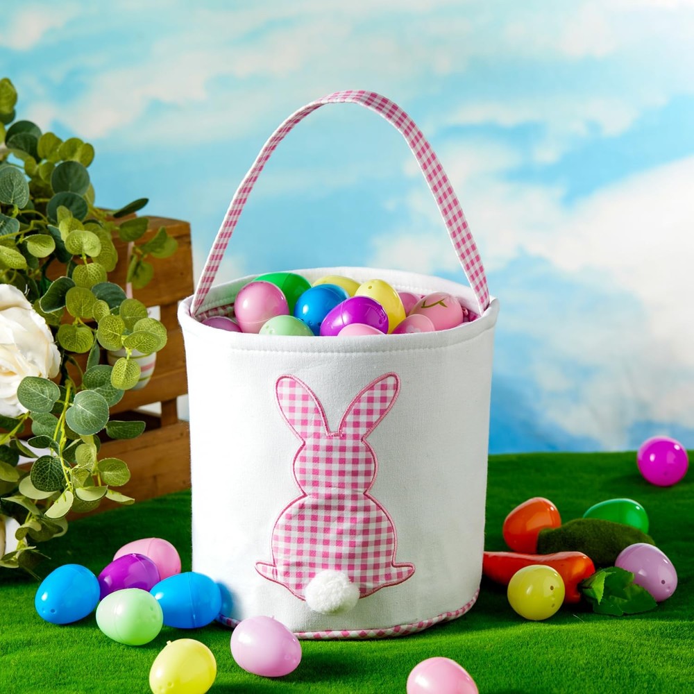 Easter Basket with Handle Easter Bucket Easter Baskets for Kids Easter Basket...