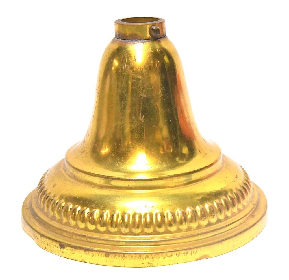 VINTAGE DECORATIVE BRASS CEILING BELL CANOPY