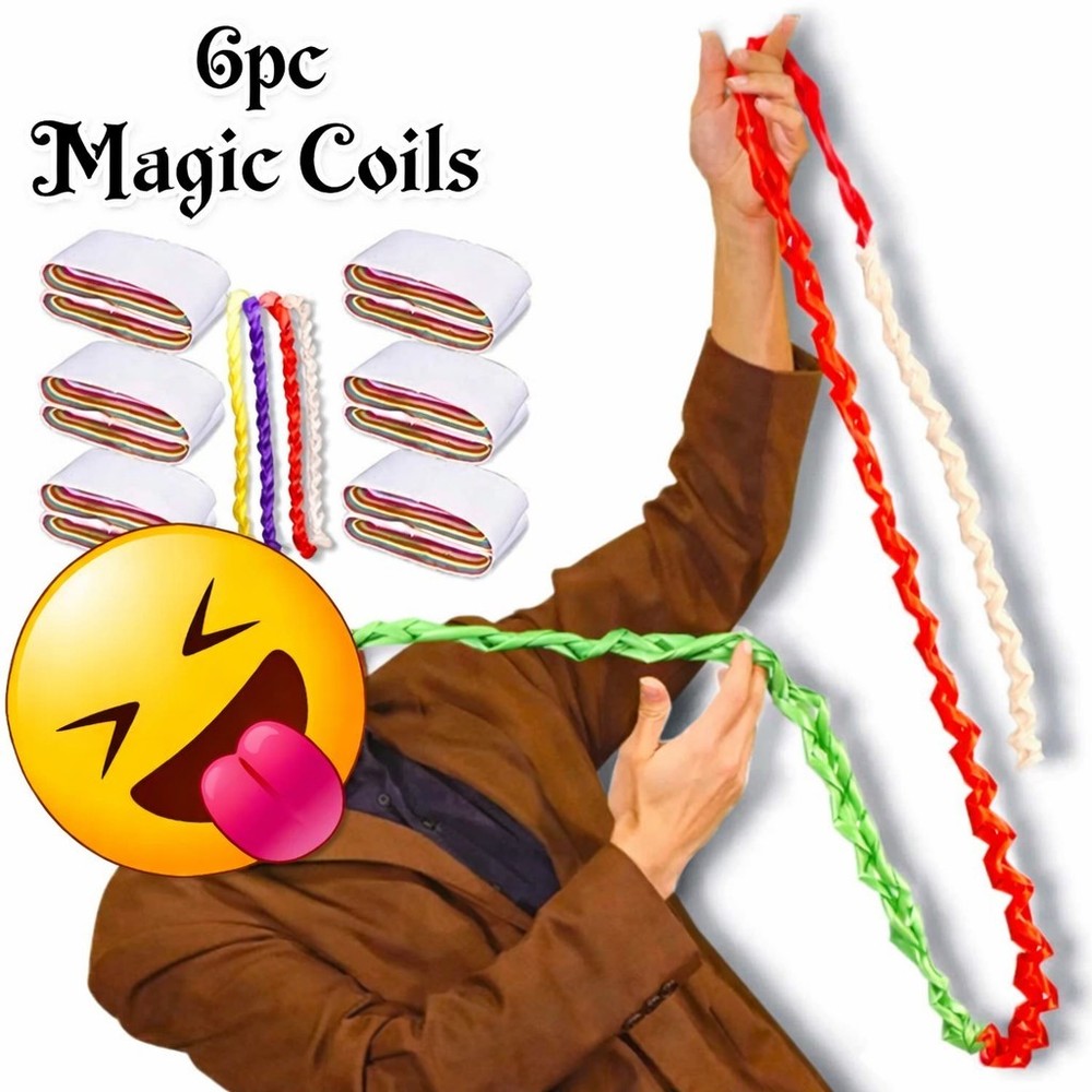6pc Magic Mouth Coils - Trick Multi-color Stage Magic Tricks
