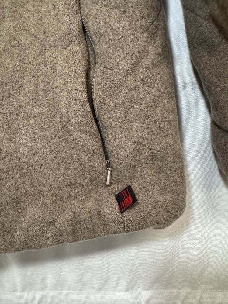 Woolrich Women’s Sz M Ruby Hazelnut Heather Wool Jacket Full Zip Coat Lined