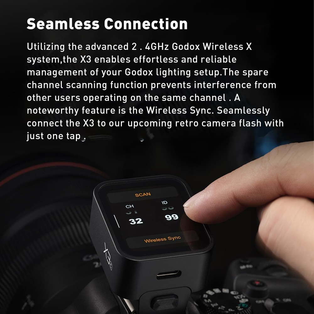 X3 X3C X3-TTL Wireless Flash Trigger for Canon , OLED Touchscreen Flash Trans...