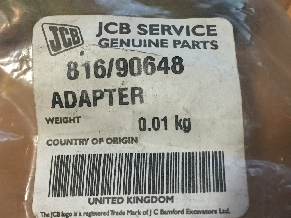 JCB Genuine Adapter 816/90648