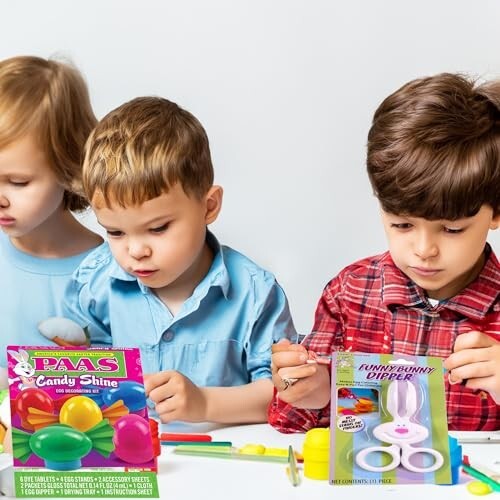 Candy Shine Easter Egg Decorating Kit with Funny Bunny Dipper - Make Your Eggs S