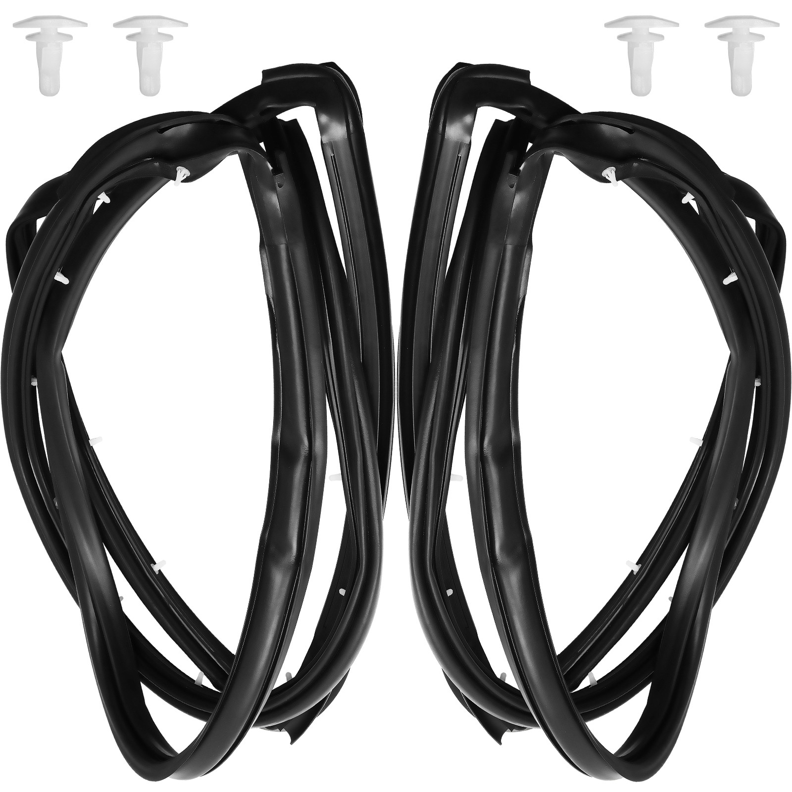 2x Front Driver & Passenger Full Door Weatherstrip Seals for Jeep Wrangler 97-06