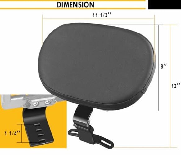 Adjustable Driver Rider Backrest Quick Release for Harley Softail Models C