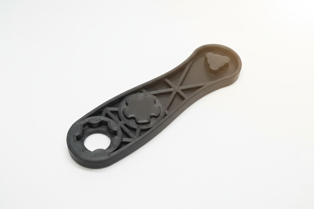 Wrench for Obsidian 9/45 End Cap Piston Tri-Lug Multi Tool Non-Marring Tool