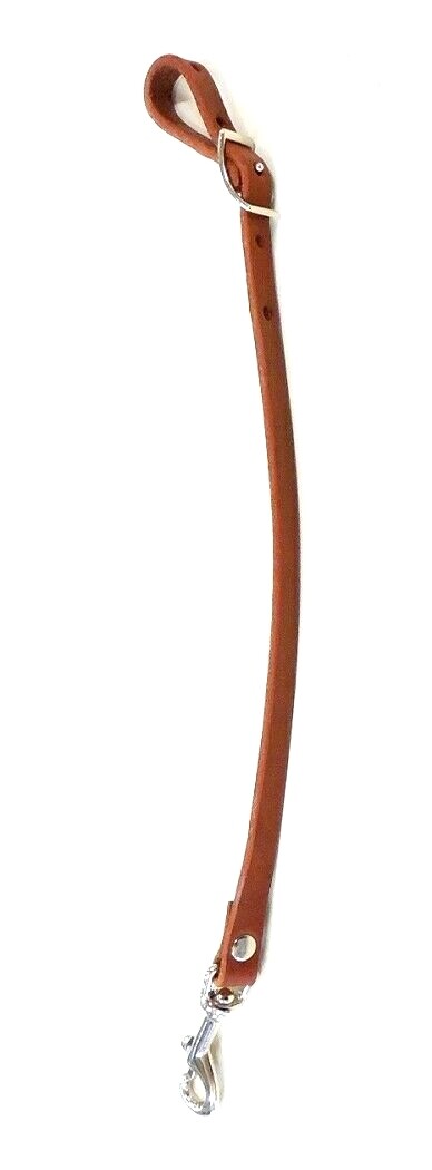 Cinch Connector Strap Chestnut Leather 1/2" x 18" w/Bolt Snap