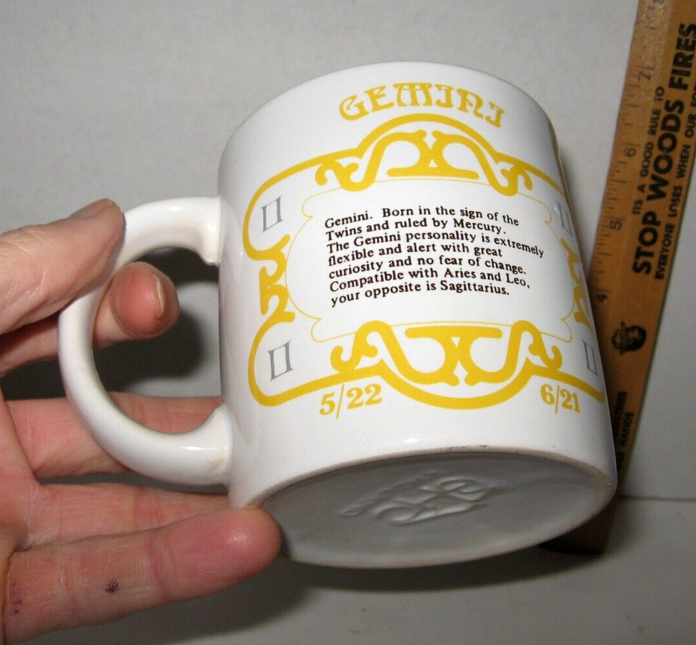 Vintage GEMINI Zodiac Ceramic Mug England