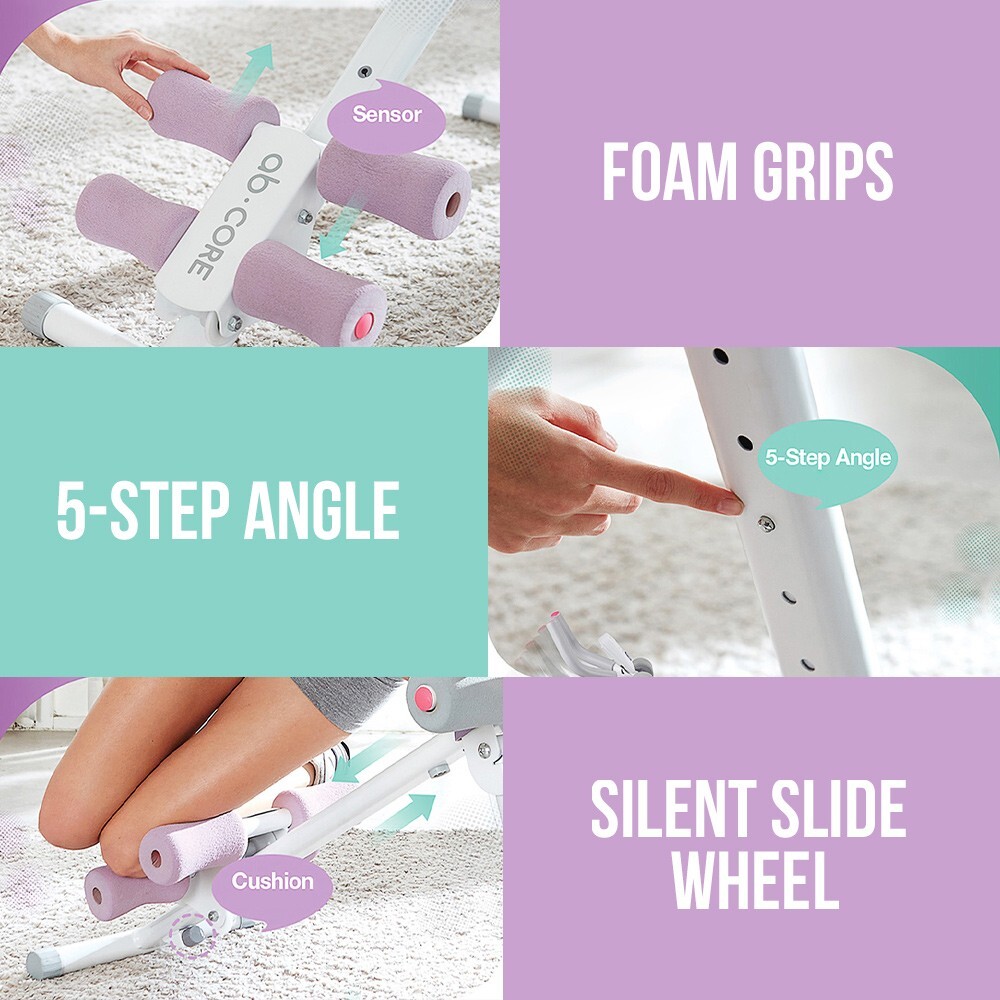 Ab Abdominal Exercisers Abs Machine Cruncher Trainer Gym Home Equipment Purple