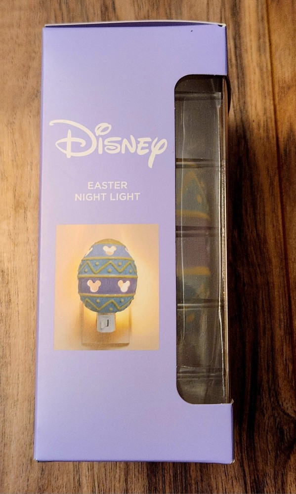 DISNEY Mickey Mouse Cutout Ceramic Nightlight Plug Rotates 360° Easter Egg NIB!