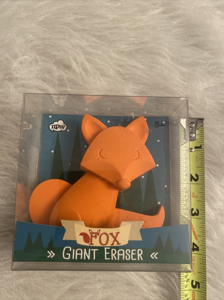 JUMBO FOX ERASER 3D ORANGE SUPER CUTE!!