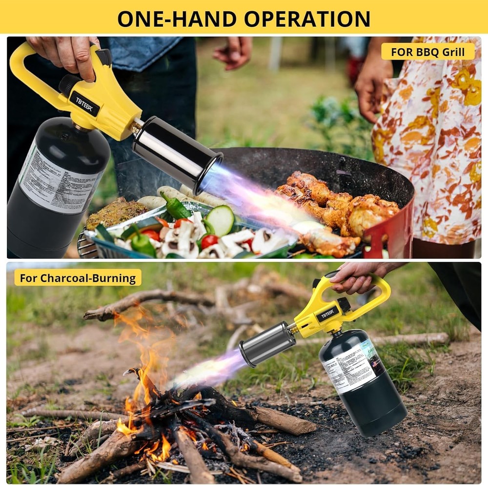 Powerful Sous Vide Cooking Torch with Safety Lock & Adjustable Flame Features