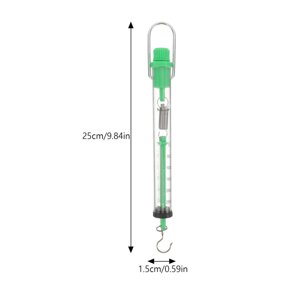 2pcs Portable Spring Scale Cylinder Dynamometer Spring Balance with Hanging Hook