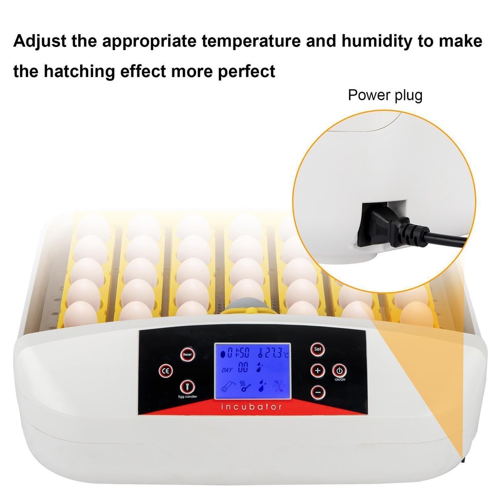 42 Eggs Auto Digital Incubator Temperature Control Turning Chicken Poultry Bird