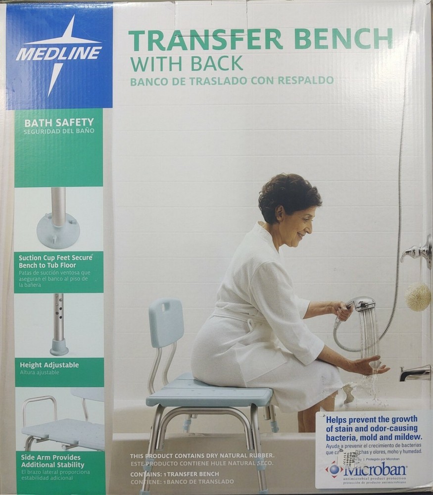 MEDLINE Bathtub Shower Mobility Adjustable Transfer Bench