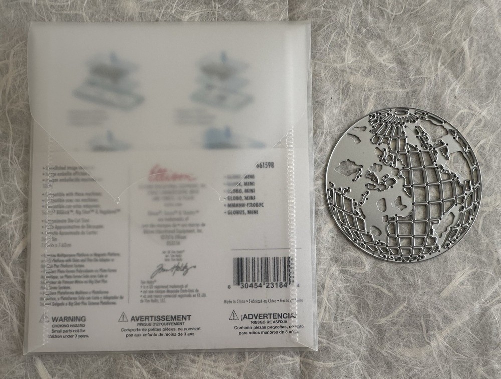 Sizzix Tim Holtz Thinlits Die MINI GLOBE Alterations World Map 661598
