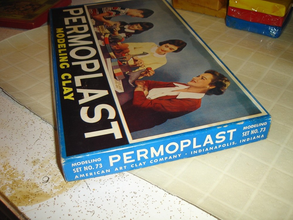 1950s AMACO PERMOPLAST modeling clay set Complete