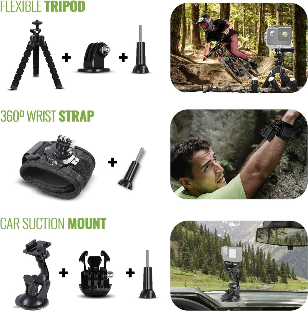 Go Pro HERO Compact - Waterproof Action Camera 50 In 1 Accessory Bundle + More