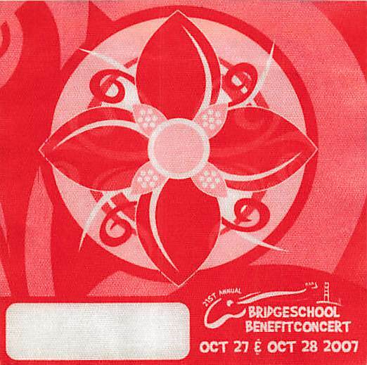 21st Annual Bridge School Benefit Backstage Pass Mountain View 2007 Cloth Var...