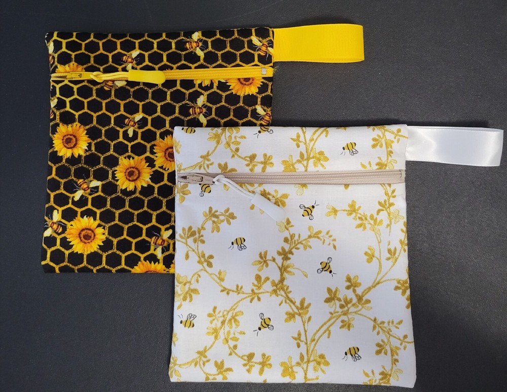 Set /2 Reusable  6" Wet-Bag (Bee Compilation)