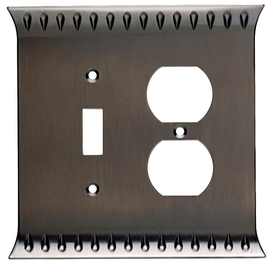 Brainerd- Wadsworth - Heirloom Silver Single Switch/Duplex Wall Plate
