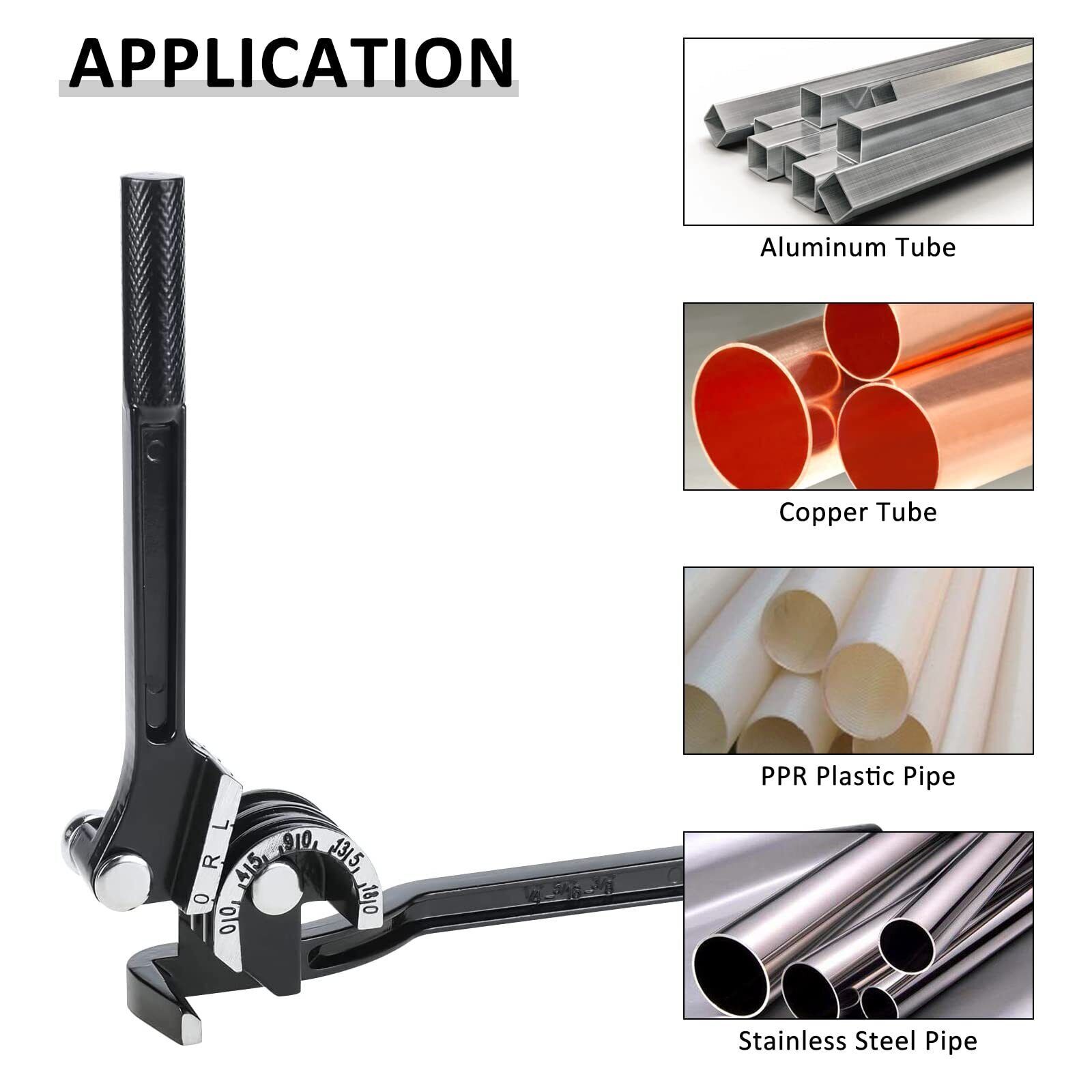 3-IN-1 Tubing Tube Bender Fuel Brake Line 1/4" 5/16" 3/8" Aluminum Copper Steel