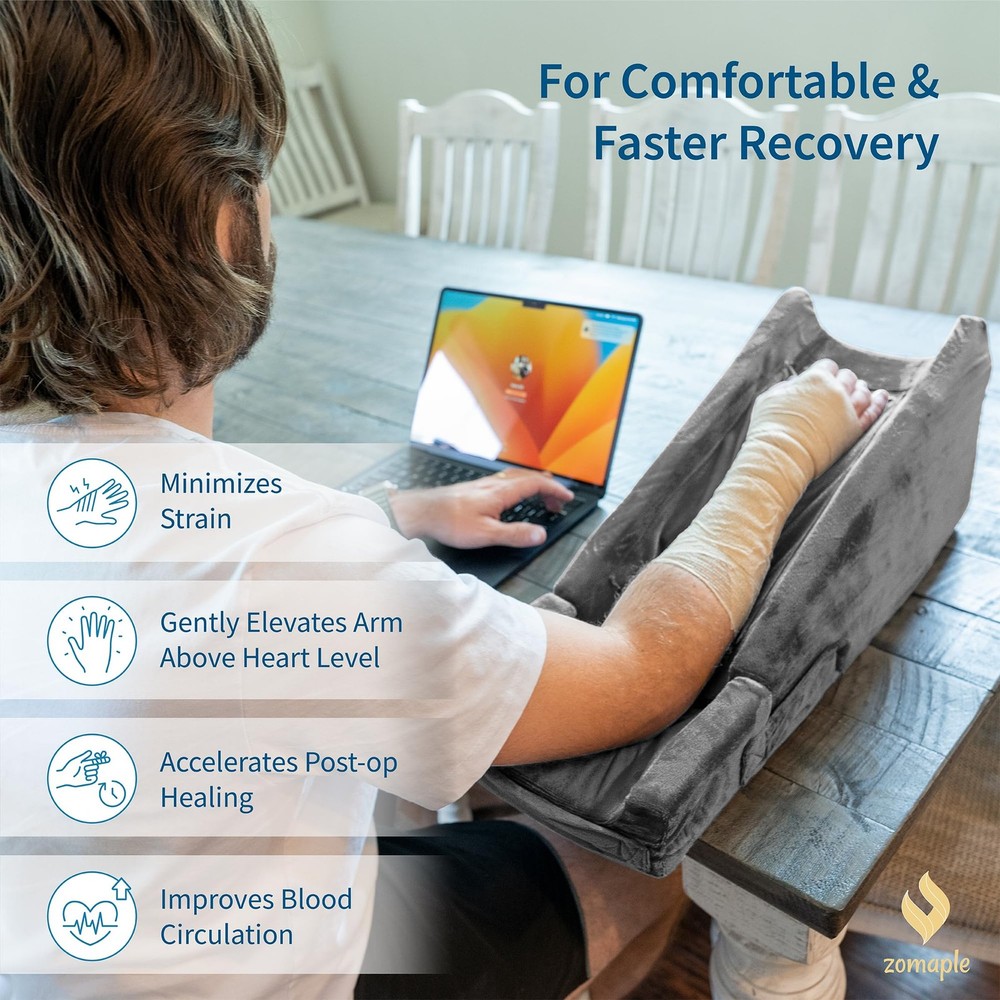 Arm Elevation Pillow for Post Surgery – Adjustable Arm Support Pillow with Ge...