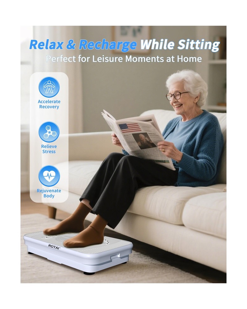 Shake Plate Vibration Exercise Machine for Lymphatic Drainage Massager & Weig...