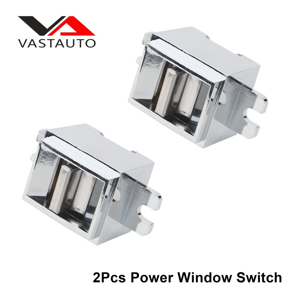C3 Power Window Switch 1Pair Compatible with 1968-1982 Corvette Chrome