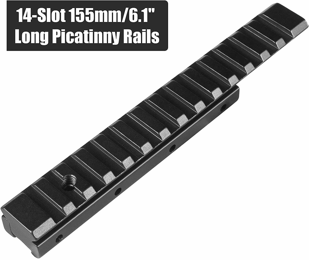 155mm Extended Flat Scope Mount Base Riser 20mm Weaver Picatinny Rail Mount