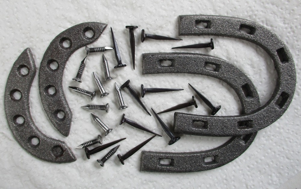British Army:"AMMO BOOT HEEL & TOE PLATES" (With Fixing Nails/Screws, Sizes 5-6)
