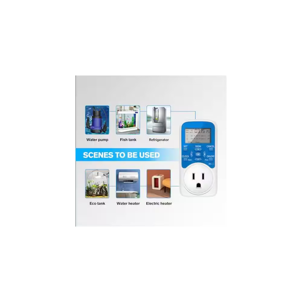 30A Amp 110V 220V 1440 Min. Chronologic Programmable Smart Timer Outdoor Socket