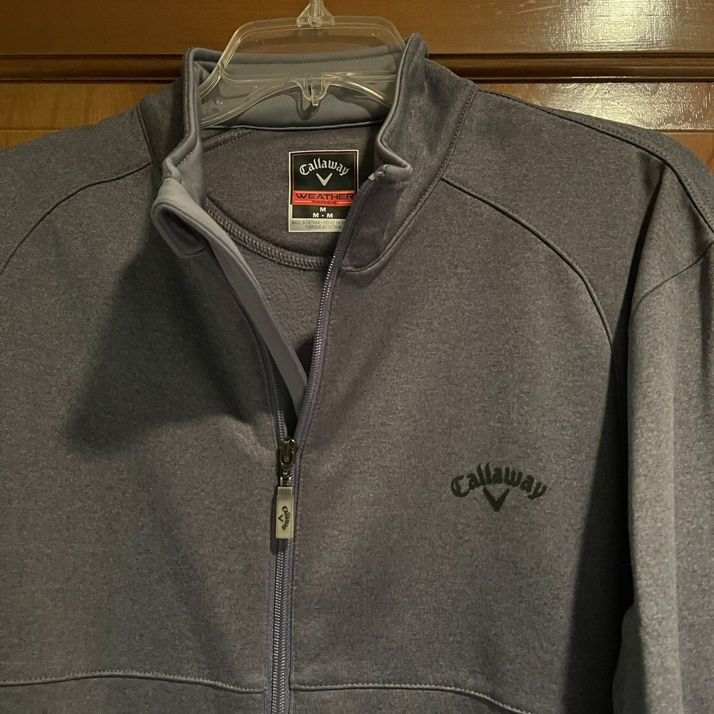 Callaway Men’s Full Zip Golf Jacket Gray Lightweight Size Medium