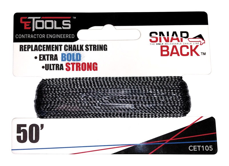 CE Tools CET105 Nylon SnapBack Premium Chalk Reel Replacement Line 50 ft.