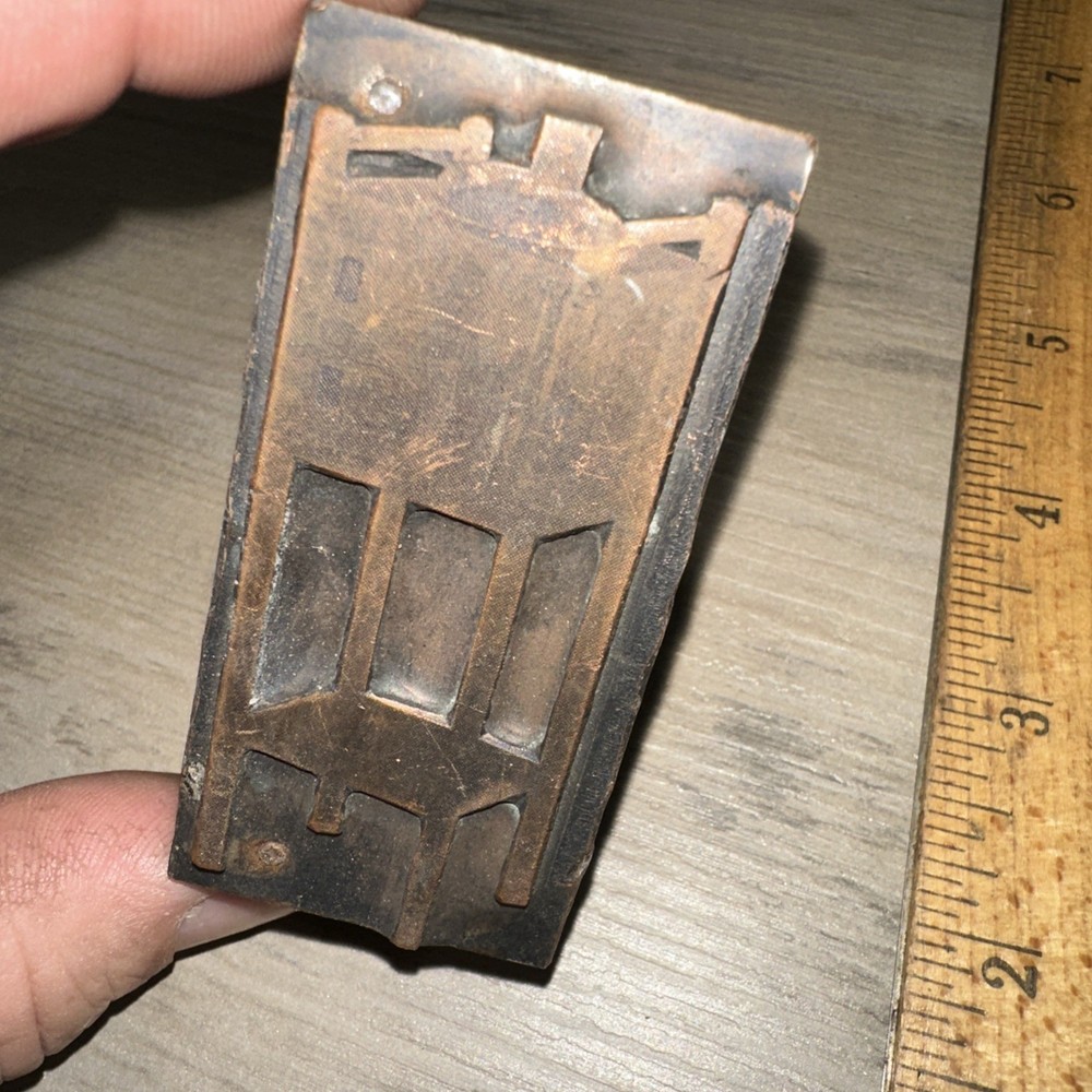 Printing Block “ Unknown Machine ??” Copper Face Letterpress
