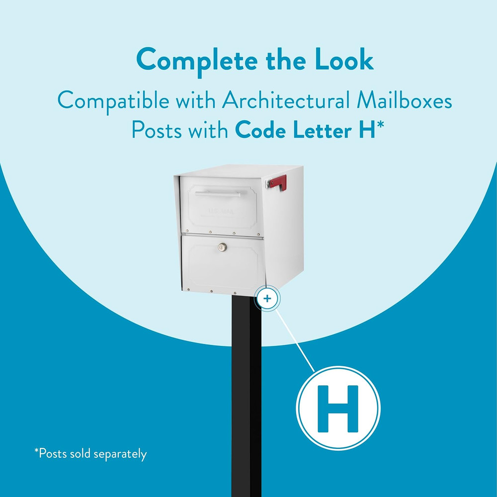 Oasis Classic Large High Security Parcel Mailbox, White