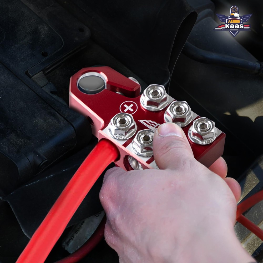 Kaas Battery Terminal Connectors, Colored Anode Top Post Terminal,...