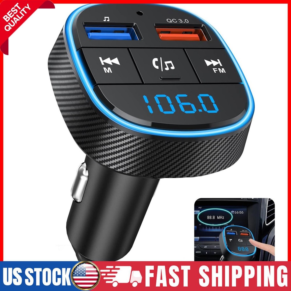 Bluetooth FM Transmitter Car Adapter Hands Free Radio USB Charger AUX Audio