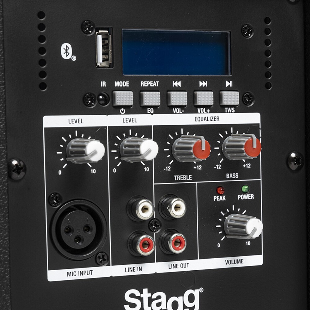 Stagg AS8 125-Watts 8" Class D 2-Way Active Seaker With Bluetooth