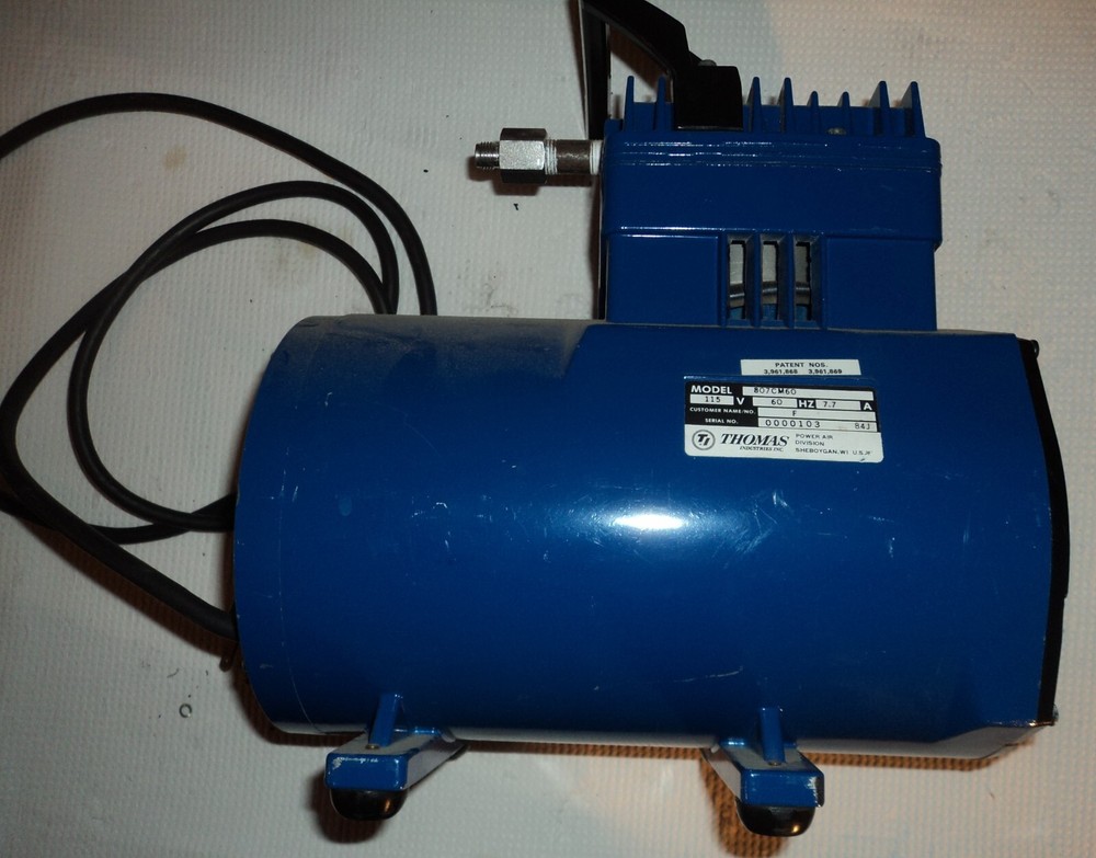 Thomas Model 807CM60 Compressor/Vacuum Pump 115 VAC, 7.7 Amp