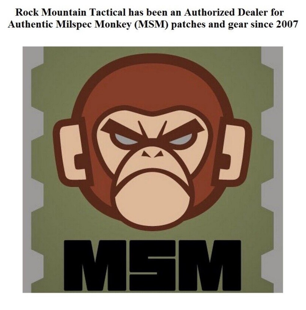Milspec Monkey MSM Nylon Morale Patch - MAJOR LEAGUE SNIPER - Multicam Arid -NEW