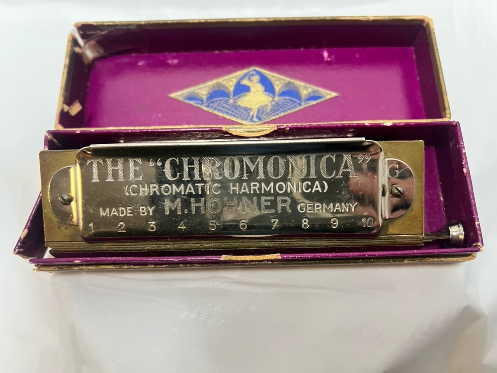 M. HOHNER THE CHROMONICA Chromatic Harmonica Key G with Original Box
