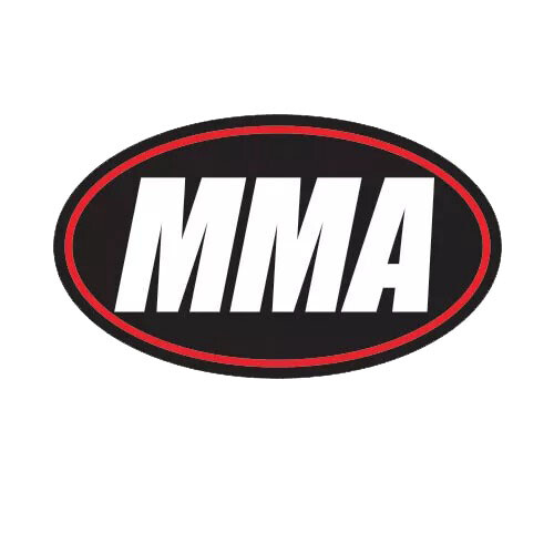 Oval MMA Sticker Decal