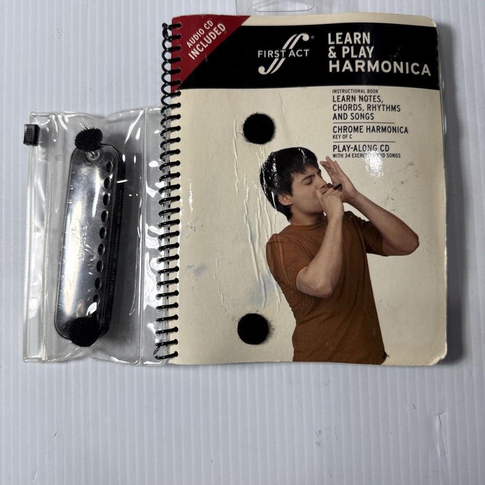 Harmonica Practice First Act Learn and Play Chrome Harmonica Book and Audio CD