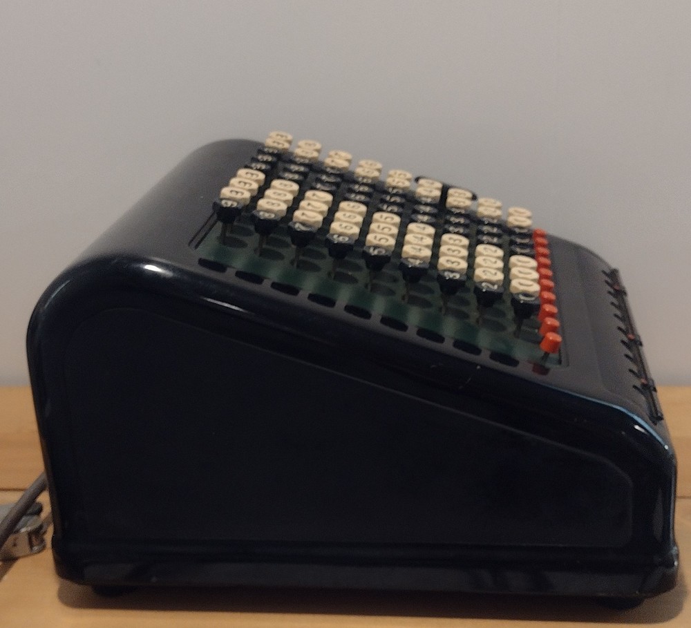 Vintage 1940's Burroughs Class 5 Electric 9 Column Manuel Adding Machine