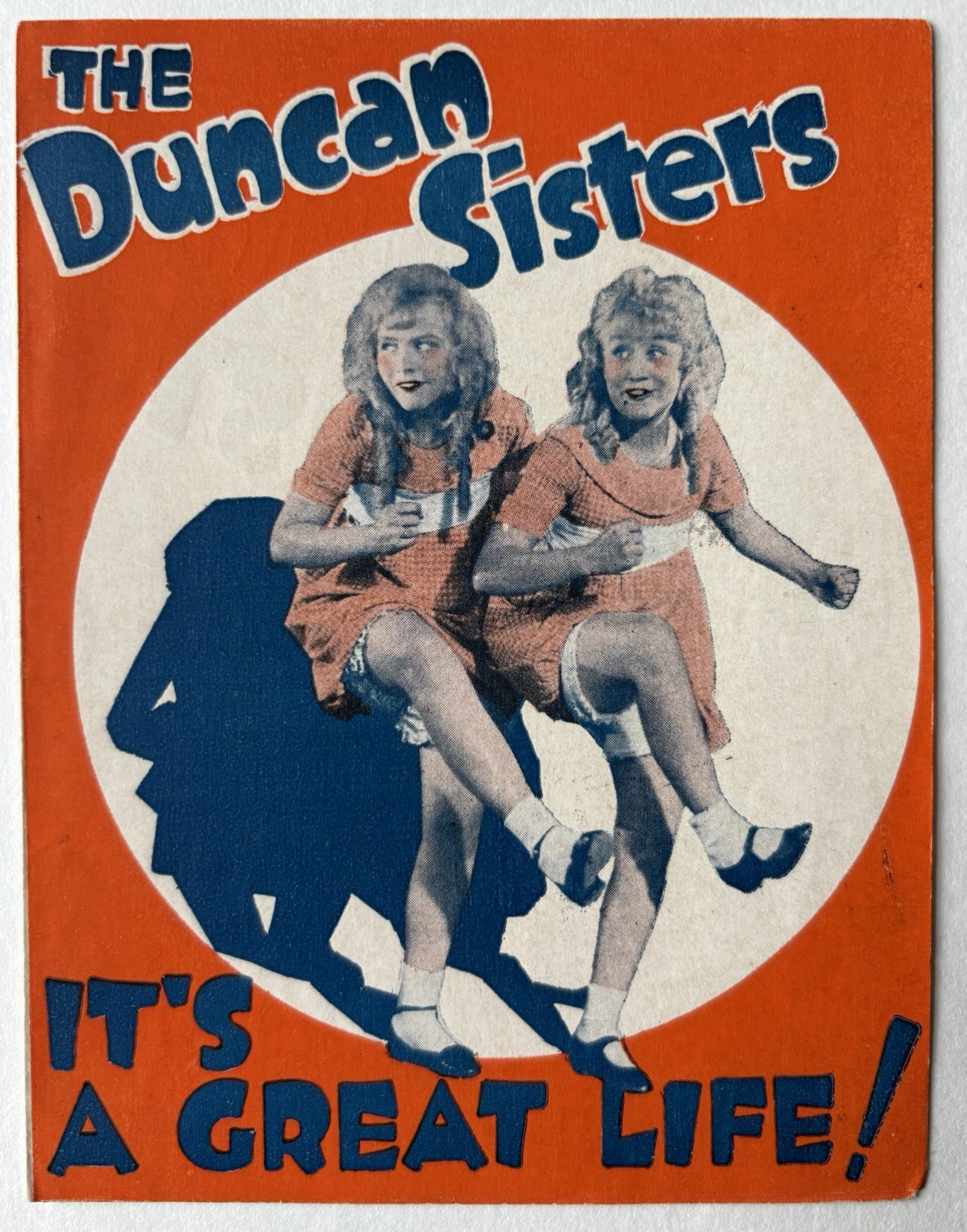 IT'S A GREAT LIFE Herald 1929 4 1/2”x5 3/4” Duncan Sisters Movie Poster Art 24