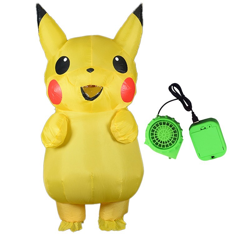 Pikachu Inflatable Costume Mascot Funny Adult fit 140-175cm Party Cosplay Outfit